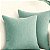 KIT 2 CAPAS DE ALMOFADA QUADRADA LINHAO VERDE CLARO 45x45CM - Imagem 1