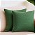 KIT 2 CAPAS DE ALMOFADA QUADRADA LINHAO VERDE ESCURO 45x45CM - Imagem 1