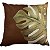 CAPA DE ALMOFADA LINHO COSTELA DE ADAO VERDE MARROM 45X45CM - Imagem 2