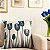 CAPA DE ALMOFADA LINHO ESTAMPADA TULIPA FLORAL AZUL 45X45CM - Imagem 4