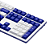 Kit Teclado Membrana e Mouse Akko MX108 Branco e Azul - Imagem 3