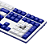 Kit Teclado Membrana e Mouse Akko MX108 Branco e Azul - Imagem 11