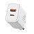 Fonte Carregador Baseus Compact Rápido Carregamento USB A e Tipo C 20W Branco - Imagem 2