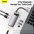 Hub Tipo USB-C Baseus Metal Gleam 6 Portas USB-C para HDMI +3x USB3.0 + PD (Carregamento) + RJ45 Cinza - Imagem 13