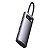 Hub Baseus Metal Gleam Series 6 Portas USB-C para 2x HDMI + 3x USB3.0 + USB-C PD (Carregamento) Cinza - Imagem 5