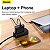 Fonte Carregador Turbo Baseus GaN5 Pro Fast Charger USB 100W Macbook Preto - Imagem 13