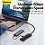 Hub USB Baseus Lite Series 4 Portas USB-C para 4x USB 3.0 25cm Preto - Imagem 15