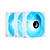Kit Com 3 Fans Rise Mode Frost 120mm RGB Branco RM-CF-02-RGB - Imagem 2