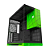 Gabinete Gamer Geometric Future Model 5 Preto e Verde Nvidia Style Edição Limitada 5 Fans - Imagem 2