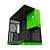 Gabinete Gamer Geometric Future Nvidia Style Edição Limitada Sem Fans Preto e Verde - Imagem 1