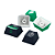 Keycaps Redragon Harry Potter Hogwart’s Slytherin Cinza e Verde - Imagem 5