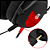Headset Gamer Redragon Flamengo Vulture Zeus Preto e Vermelho - Imagem 7