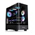 Gabinete Gamer Thermaltake View 290 TG Mid Tower Curved Glass Com 3 Fan ARGB Preto - Imagem 1