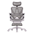 Cadeira Ergonômica Elements EOS Com Ajuste Elétrico e Descanso de Pés Branca e Cinza - Imagem 7