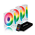 Kit 3 Fans Round5 Aurora Forward 120 ARGB Com Controladora Branco - Imagem 1