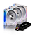 Kit 3 Fans Round5 Nordwind Forward 120 ARGB Com Controladora Branco - Imagem 1