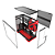 Gabinete Gamer Geometric Future Model 5 Redragon 5 Fans ARGB Preto e Vermelho - Imagem 6