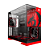 Gabinete Gamer Geometric Future Model 5 Redragon 5 Fans ARGB Preto e Vermelho - Imagem 3