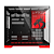 Gabinete Gamer Geometric Future Model 5 Redragon Preto e Vermelho - Imagem 3