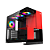 Gabinete Gamer Redragon Eternal ATX Sem Fans CA-612BR Preto e Vermelho - Imagem 1