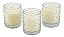 Trio Velas Decorativa Copo Vidro Aromáticas - Eucalíptio e Sais Marinhos (5cm x6 cm) - Imagem 1