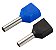 Kit 200 un Terminal Elétrico Tubular Ilhós Duplos 1,5 / 2,5mm Elétrico - Imagem 1