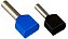 Kit 200 un Terminal Elétrico Tubular Ilhós Duplos 1,5 / 2,5mm Elétrico - Imagem 2