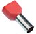 Terminal Conector Tubular Ilhós Duplo 10mm - Vermelho - (Mult. 100un) - Imagem 1