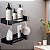 Suporte shampoo retangular parede banheiro Aço inox Preto - Imagem 10