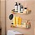 Suporte shampoo retangular parede banheiro Aço inox Dourado - Imagem 9