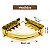 Suporte shampoo de canto parede banheiro Aço inox Dourado - Imagem 5