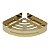 Suporte shampoo de canto parede banheiro Aço inox Dourado - Imagem 1