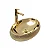 Cuba Pia Louça Cerâmica Apoio Banheiro 59x41cm Luxo Gold - Imagem 1