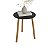 MESA DE CANTO REDONDA APOIO PES PALITO SALA LUXO - Preto - Imagem 1