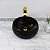 Cuba Pia Cerâmica Apoio Banheiro Lavabo Redonda 39x39cm Luxo - Preto - Imagem 8