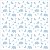 Papel de parede Adesivo - Safari com animais azul em fundo branco - Imagem 2