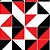 Papel de parede - Triangulos de cor vermelhe e preto com fundo branco - Imagem 2