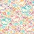 Papel de parede - Desenhos de elefantes coloridos com detalhes de folhagem colorida - Imagem 2