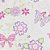 Papel de Parede - Flores lilas e rosa pink com borboletas em fundo rosa claro em detalhes de silhuetas - Imagem 2