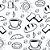 Papel de Parede - salgados, pães , roscas e sementes de café em fundo branco - Imagem 2