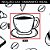 Papel de Parede - salgados, pães , roscas e sementes de café em fundo branco - Imagem 3