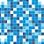 Papel de Parede Adesivo - Pastilhas em Tons de Azul e Branco - Imagem 2
