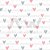 Papel de Parede - Corações cinza e rosa em fundo listrado - Imagem 2