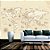 Papel de parede - Mapa Mundi envelhecido com tom marrom claro - Imagem 1
