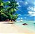 Papel de Parede Adesivo - Paisagem de Praia com coqueiros - Imagem 2