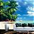 Papel de Parede Adesivo - Paisagem de Praia com coqueiros - Imagem 1