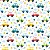 Papel de Parede Adesivo - Carrinhos Coloridos Pattern - Imagem 2