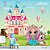 Papel de Parede Adesivo - Princesa com unicórnio e castelo - Imagem 1