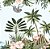 Papel de Parede Adesivo - Folhagem com Flamingo - Imagem 2