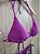 BIQUINI TOP CORTININHA CALCINHA  LACINHO ROXO LUREX - Imagem 2